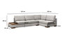 Atelier Del Sofa Tulip Corner Right con Puf - Gris claro